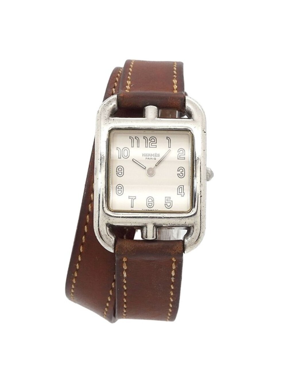 Hermes Cape Cod Double Tour Watch Ivory Quartz